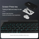 For Oppo Pad 4 Pro Leather Case + Bluetooth-Compatible Keyboard with Backlight Trackpad