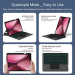 For Oppo Pad 4 Pro Leather Case + Bluetooth-Compatible Keyboard with Backlight Trackpad