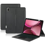 For Oppo Pad 4 Pro Leather Case + Bluetooth-Compatible Keyboard with Backlight Trackpad