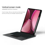 Läderfodral till Oppo Pad 4 Pro + Bluetooth-kompatibelt tangentbord med bakgrundsbelyst styrplatta