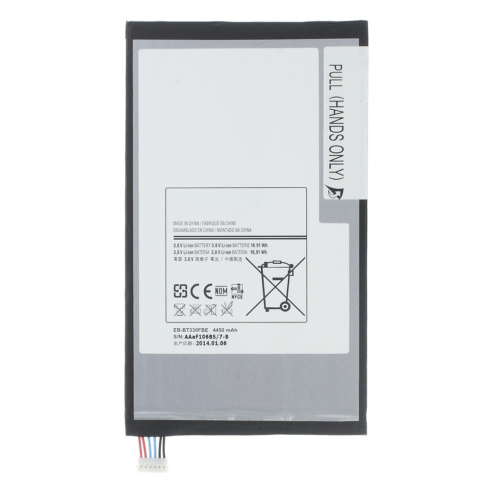 For Samsung Galaxy Tab 4 8.0 3G T331 3.80V 4450mAh Li-Polymer Battery Assembly Part (Without Logo) (Encode: EB-BT330FBE)