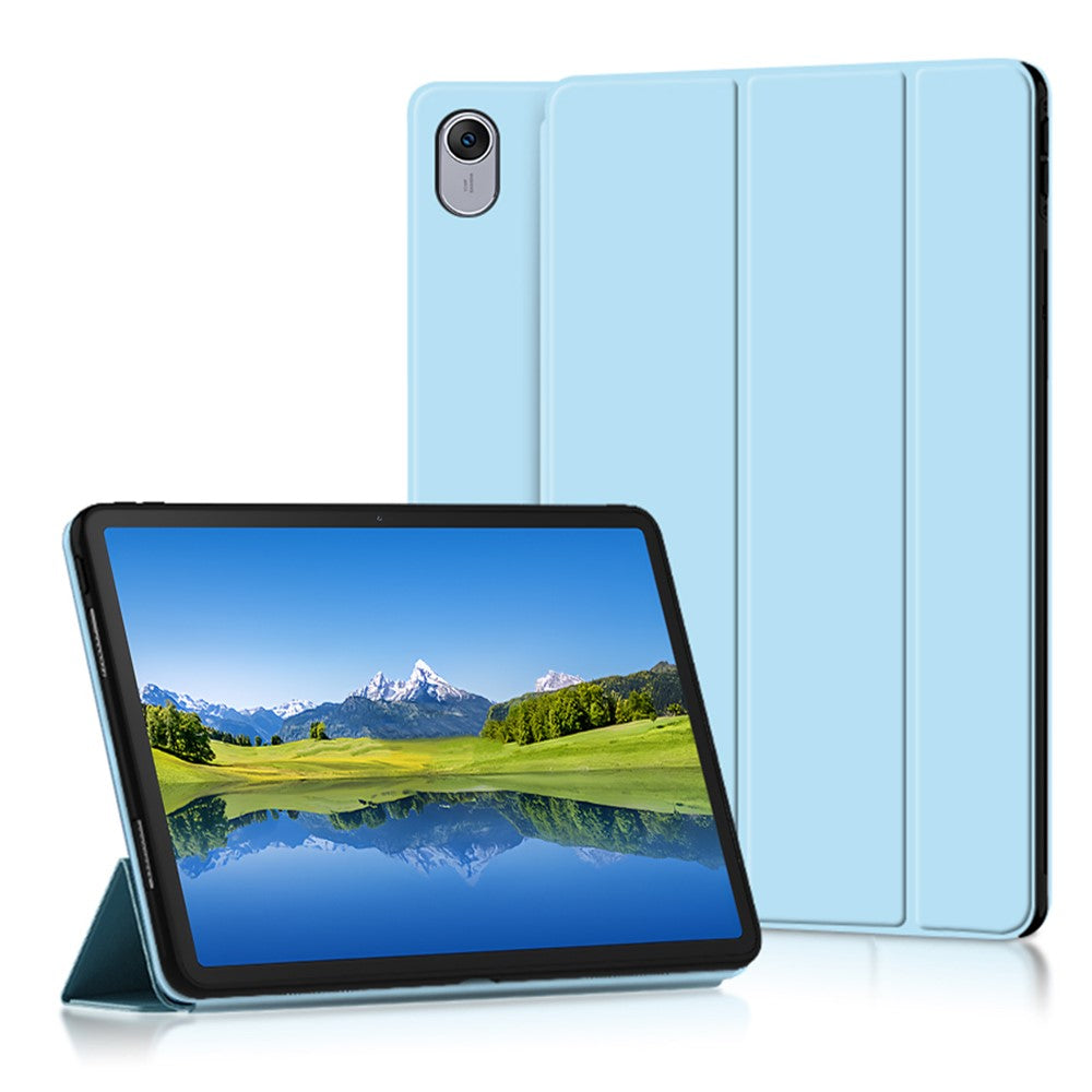 For Huawei Qingyun C5 (3rd Gen) Case PU Leather TPU Back Trifold Stand Tablet Cover
