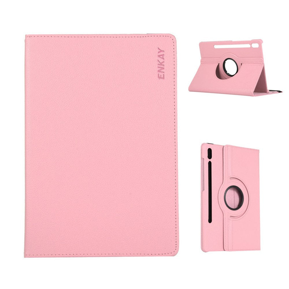 ENKAY HAT PRINCE For Samsung Galaxy Tab S9 FE / Galaxy Tab S9 / Galaxy Tab S10 FE Tablet Case Litchi Texture PU Leather Cover Stand