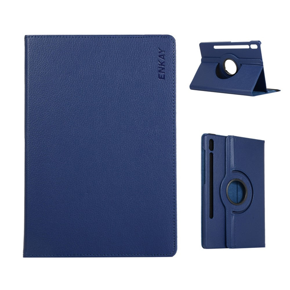 ENKAY HAT PRINCE For Samsung Galaxy Tab S9 FE / Galaxy Tab S9 / Galaxy Tab S10 FE Tablet Case Litchi Texture PU Leather Cover Stand