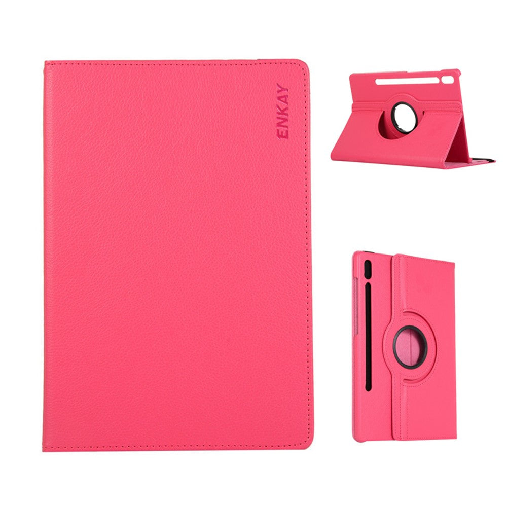 ENKAY HAT PRINCE For Samsung Galaxy Tab S9 FE+ / Galaxy Tab S9+ / Galaxy Tab S10+ Tablet Case Litchi Texture PU Leather Cover Stand
