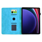 For Samsung Galaxy Tab S9 / Tab S9 FE Case Mandala Imprinted Leather Tablet Cover with Card Slots