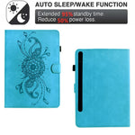 For Samsung Galaxy Tab S9 / Tab S9 FE Case Mandala Imprinted Leather Tablet Cover with Card Slots
