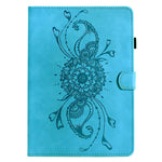 For Samsung Galaxy Tab S9 / Tab S9 FE Case Mandala Imprinted Leather Tablet Cover with Card Slots