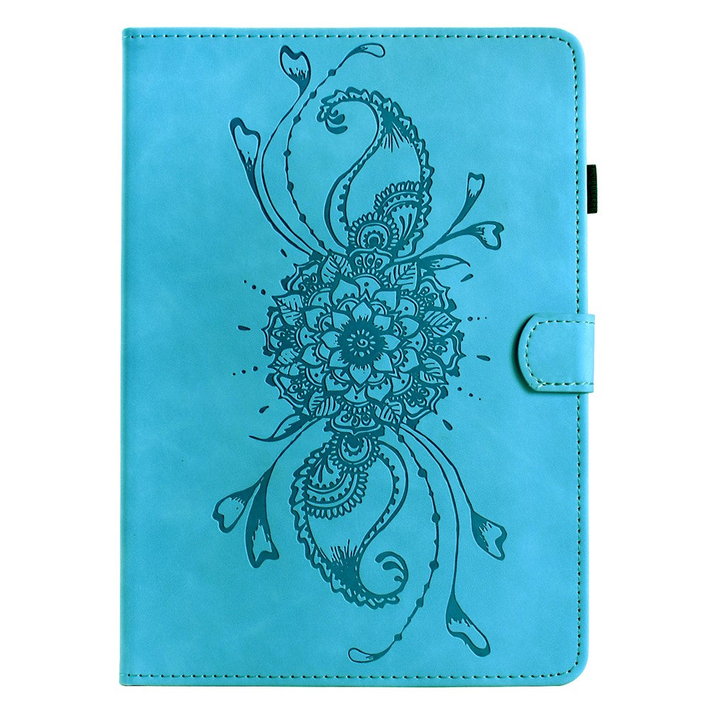 For Samsung Galaxy Tab S9 / Tab S9 FE Case Mandala Imprinted Leather Tablet Cover with Card Slots