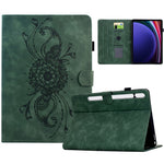 For Samsung Galaxy Tab S9 / Tab S9 FE Case Mandala Imprinted Leather Tablet Cover with Card Slots