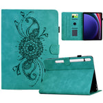 For Samsung Galaxy Tab S9 / Tab S9 FE Case Mandala Imprinted Leather Tablet Cover with Card Slots