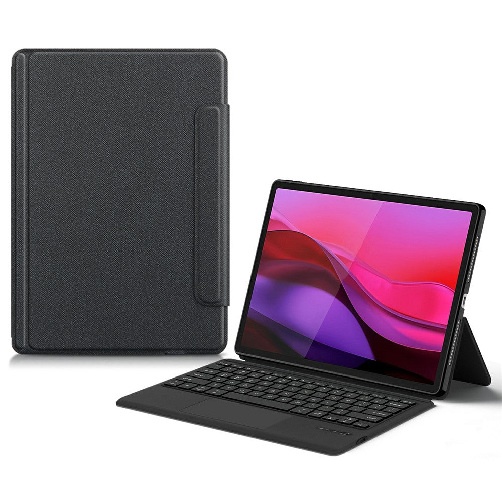 Til Lenovo Yoga Pad Pro lædercover + Touchpad Bluetooth-kompatibelt tastatur (uden baggrundsbelysning)