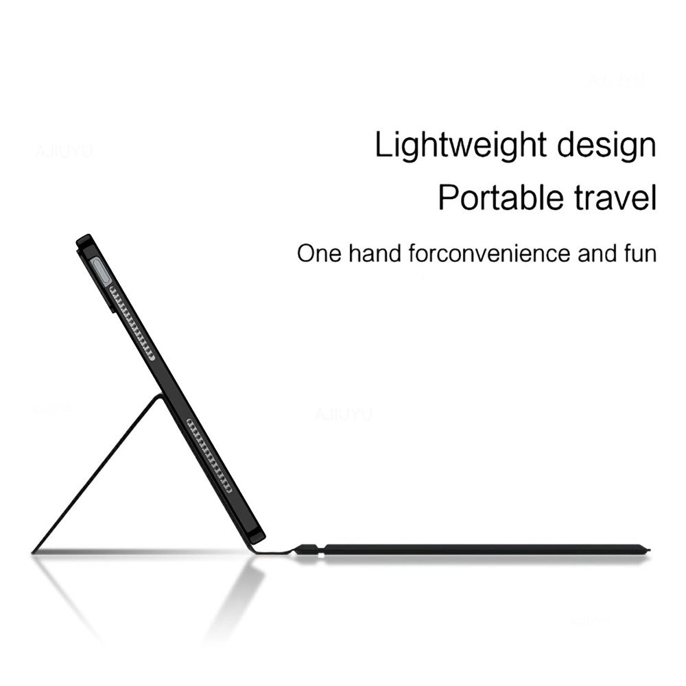 Til Lenovo Yoga Pad Pro lædercover + Touchpad Bluetooth-kompatibelt tastatur (uden baggrundsbelysning)
