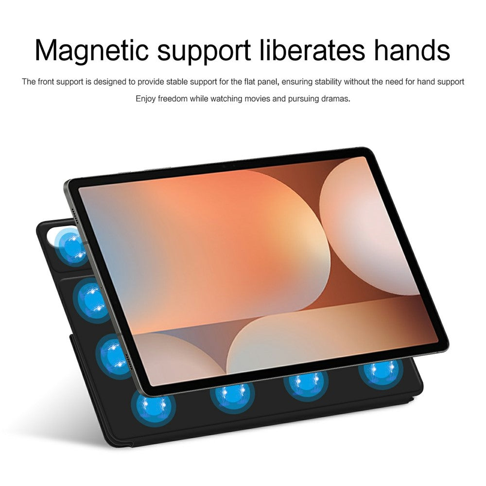 Til Samsung Galaxy Tab S8+ / S7+ Etui Origami Stand PU Læder Magnetisk Tablet Cover