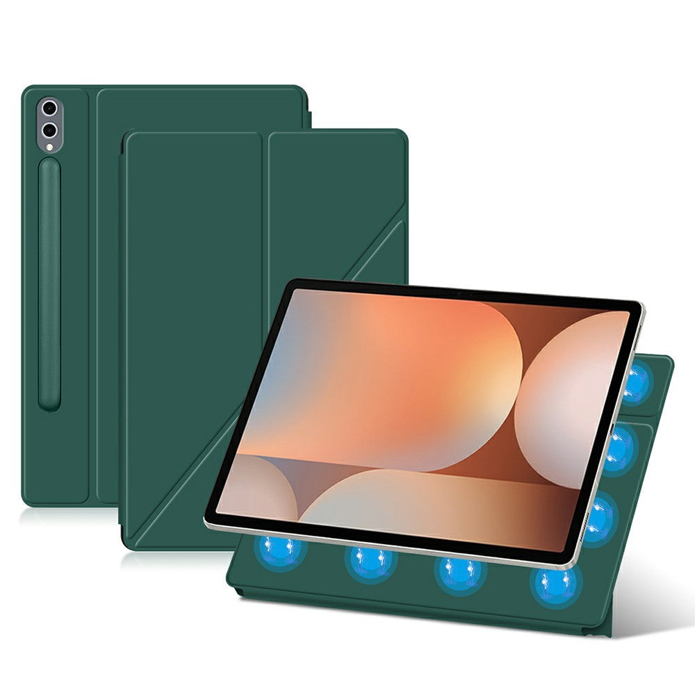 Til Samsung Galaxy Tab S8+ / S7+ Etui Origami Stand PU Læder Magnetisk Tablet Cover
