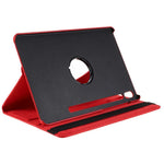 For Samsung Galaxy Tab S10 FE+ Case Rotating Stand PU Leather + PC Tablet Cover with Elastic Band
