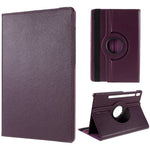 For Samsung Galaxy Tab S10 FE+ Case Rotating Stand PU Leather + PC Tablet Cover with Elastic Band