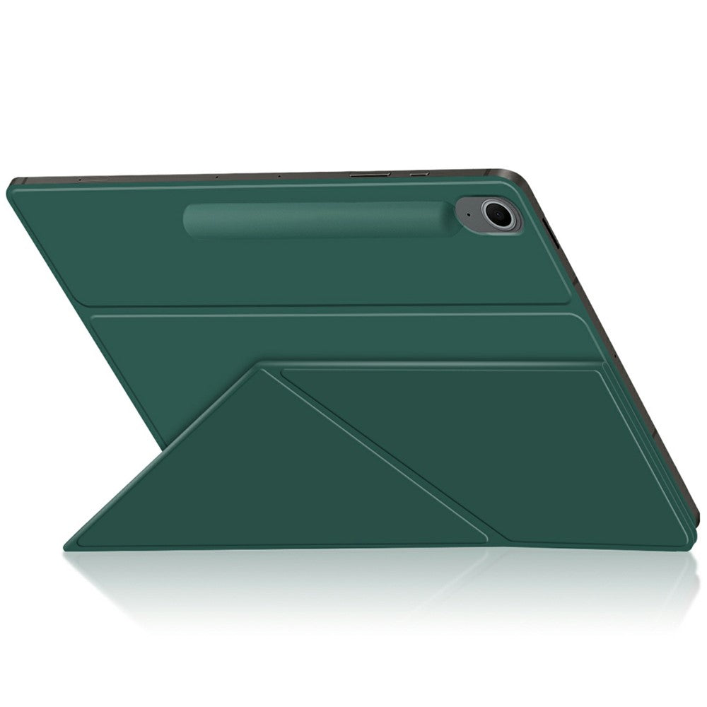 For Samsung Galaxy Tab S10 FE+ Case Origami Stand PU Leather Magnetic Tablet Cover