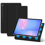 For Samsung Galaxy Tab S10 FE+ Case Origami Stand PU Leather Magnetic Tablet Cover