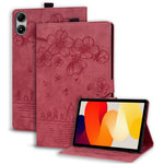 For Xiaomi Redmi Pad 2 11 Case Flip Stand Leather Phone Cover Cherry Blossom Cat Imprinted