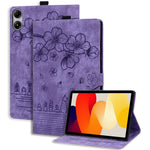 For Xiaomi Redmi Pad 2 11 Case Flip Stand Leather Phone Cover Cherry Blossom Cat Imprinted