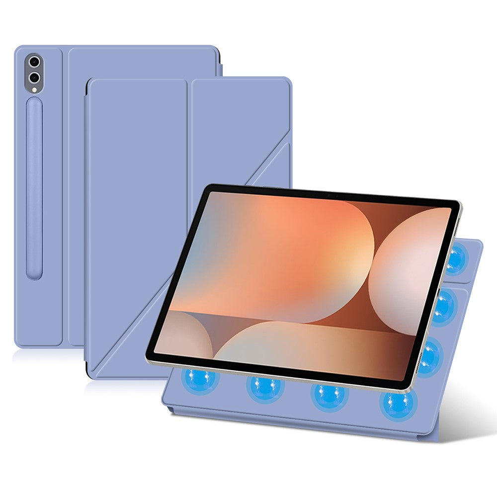 Til Samsung Galaxy Tab S10+ Cover Origami Stand PU Læder Magnetisk Tablet Cover