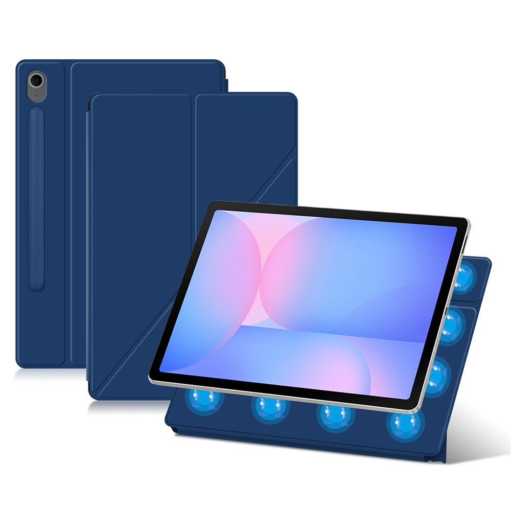 For Samsung Galaxy Tab S10 FE Case Origami Stand PU Leather Magnetic Tablet Cover