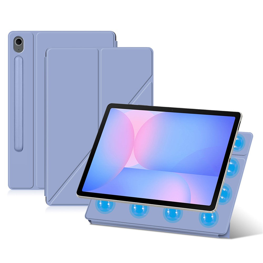 For Samsung Galaxy Tab S10 FE Case Origami Stand PU Leather Magnetic Tablet Cover