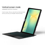 Til Samsung Galaxy Tab S10 FE læderetui + Bluetooth-kompatibelt tastatur med baggrundsbelysning og trackpad