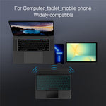 Til Samsung Galaxy Tab S10 FE læderetui + Bluetooth-kompatibelt tastatur med baggrundsbelysning og trackpad