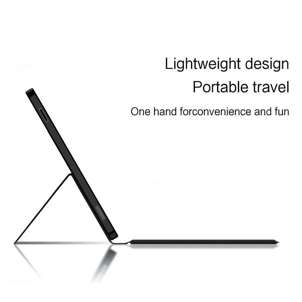 Til Samsung Galaxy Tab S10 FE læderetui + touchpad Bluetooth-kompatibelt tastatur med baggrundsbelysning