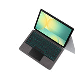 Til Samsung Galaxy Tab S10 FE læderetui + touchpad Bluetooth-kompatibelt tastatur med baggrundsbelysning