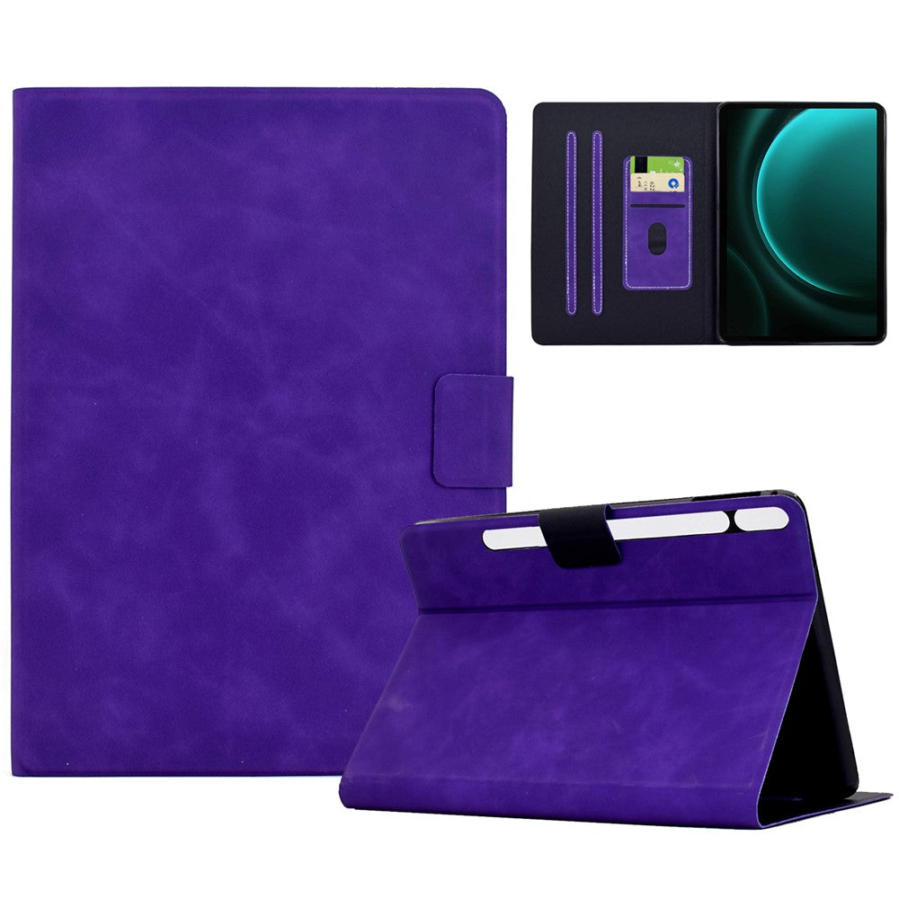 Til Samsung Galaxy Tab S9 / Tab S9 FE etui i PU-læder tabletcover med kortpladser