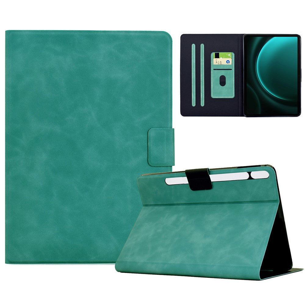 Til Samsung Galaxy Tab S9 / Tab S9 FE etui i PU-læder tabletcover med kortpladser