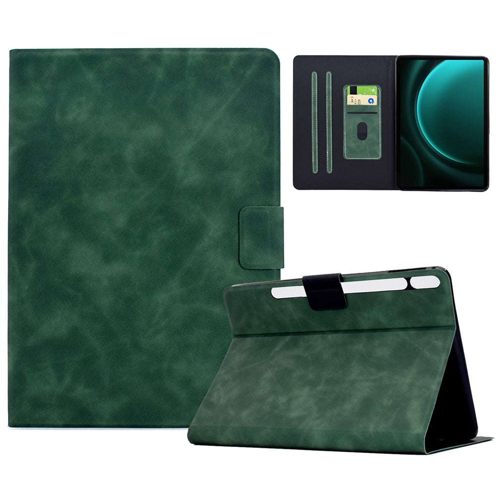 Til Samsung Galaxy Tab S9 / Tab S9 FE etui i PU-læder tabletcover med kortpladser