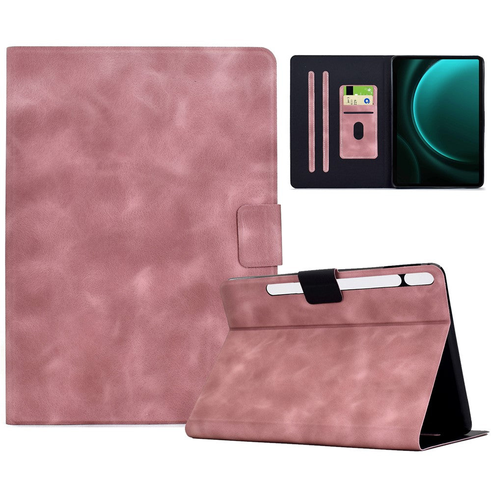 Til Samsung Galaxy Tab S9 / Tab S9 FE etui i PU-læder tabletcover med kortpladser