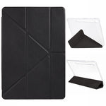 For Samsung Galaxy Tab S10 FE+ Case PU Leather Origami Stand Clear Tablet Cover