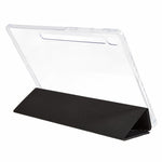 For Samsung Galaxy Tab S10 FE+ Case PU Leather Origami Stand Clear Tablet Cover