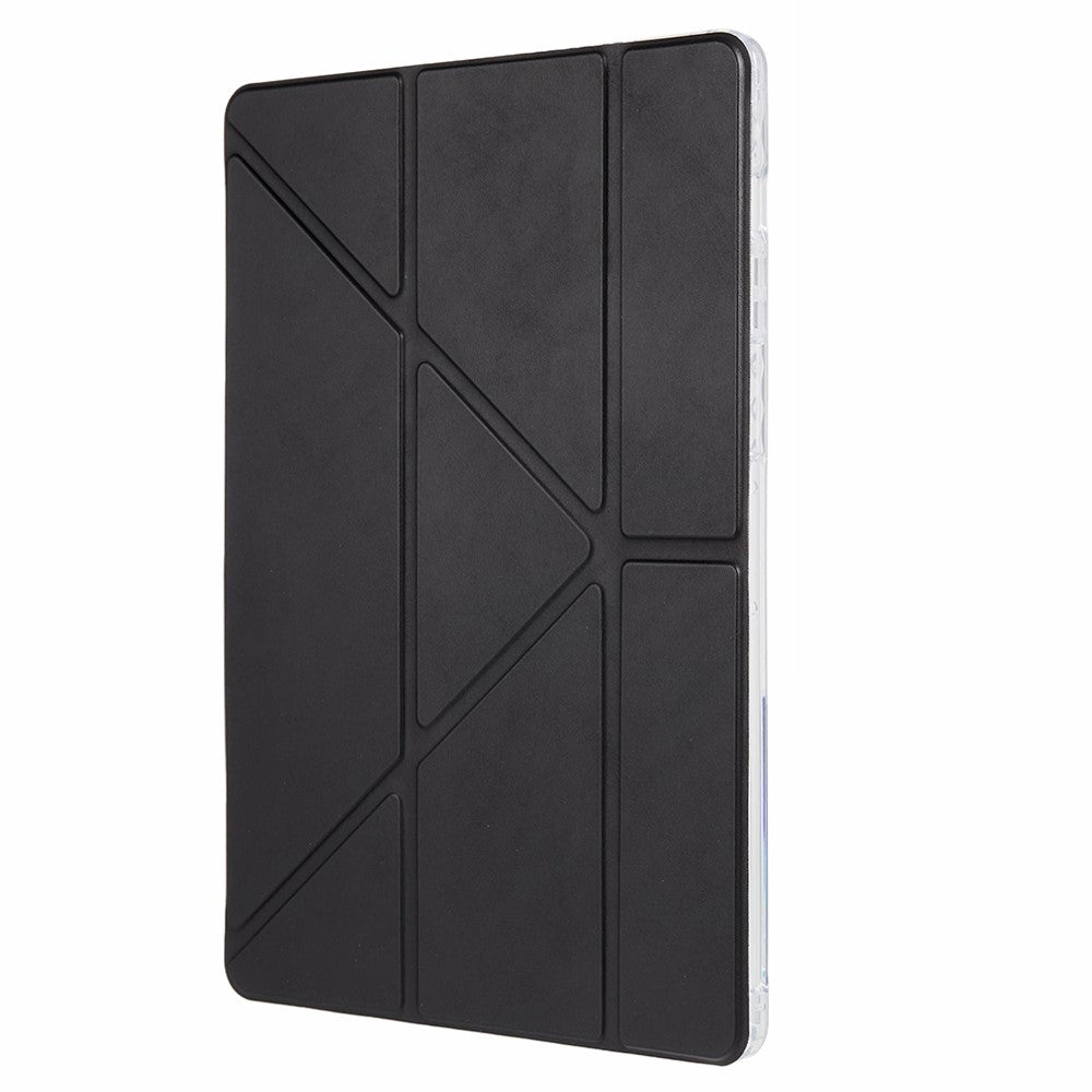 For Samsung Galaxy Tab S10 FE+ Case PU Leather Origami Stand Clear Tablet Cover