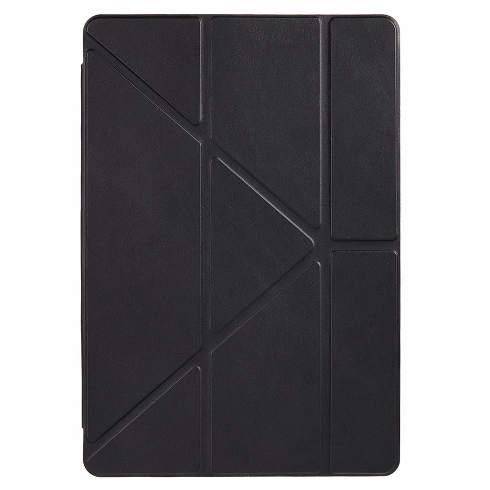 For Samsung Galaxy Tab S10 FE+ Case PU Leather Origami Stand Clear Tablet Cover