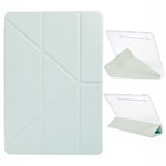 For Samsung Galaxy Tab S10 FE+ Case PU Leather Origami Stand Clear Tablet Cover