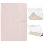 For Samsung Galaxy Tab S10 FE+ Case PU Leather Origami Stand Clear Tablet Cover
