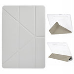 For Samsung Galaxy Tab S10 FE+ Case PU Leather Origami Stand Clear Tablet Cover
