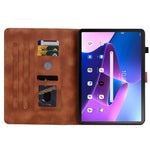 For Lenovo Tab TB311FU Case Lily Flower Imprint Card Slots Leather Tablet Cover
