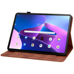 For Lenovo Tab TB311FU Case Lily Flower Imprint Card Slots Leather Tablet Cover