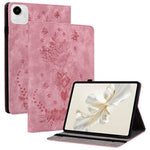 For Honor Pad X9a Case Card Holder Anti-Scratch Leather Cover Rose Flower Imprint
