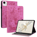 For Honor Pad X9a Case Card Holder Anti-Scratch Leather Cover Rose Flower Imprint