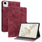 For Honor Pad X9a Case Card Holder Anti-Scratch Leather Cover Rose Flower Imprint