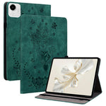 For Honor Pad X9a Case Card Holder Anti-Scratch Leather Cover Rose Flower Imprint