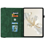 Til Honor Pad X9a Etui Sommerfugl Blomst Tryk PU Læder Tablet Cover med Kortlommer